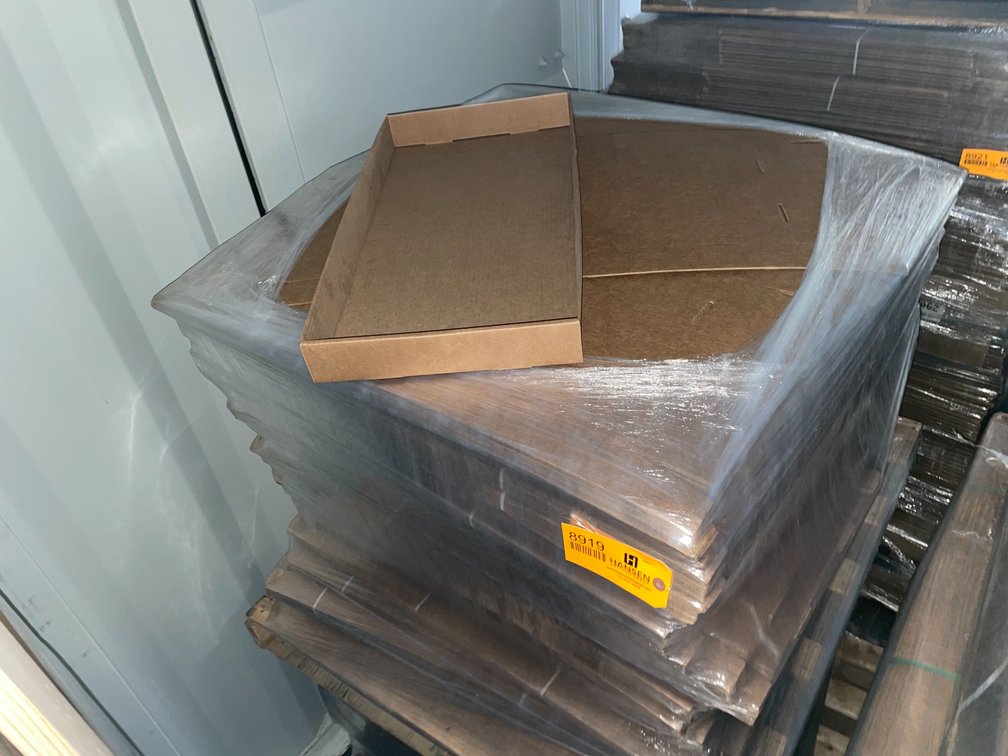 Pallet of New Cardboard Trays