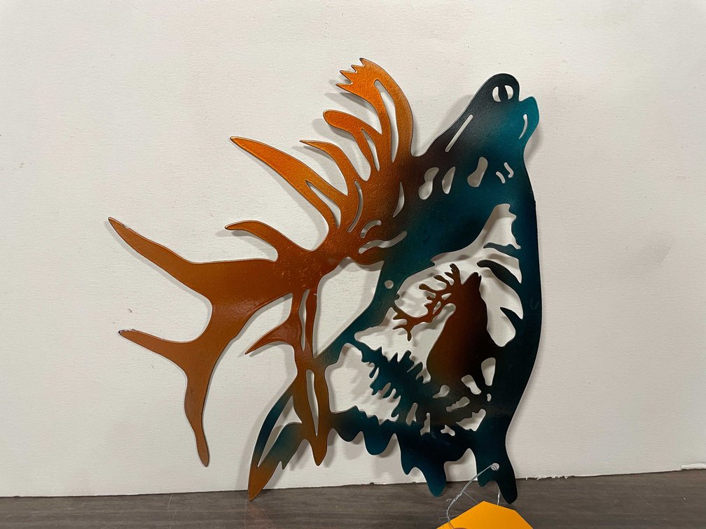 Laser Cut Metal Buck Forest Scene (T5)