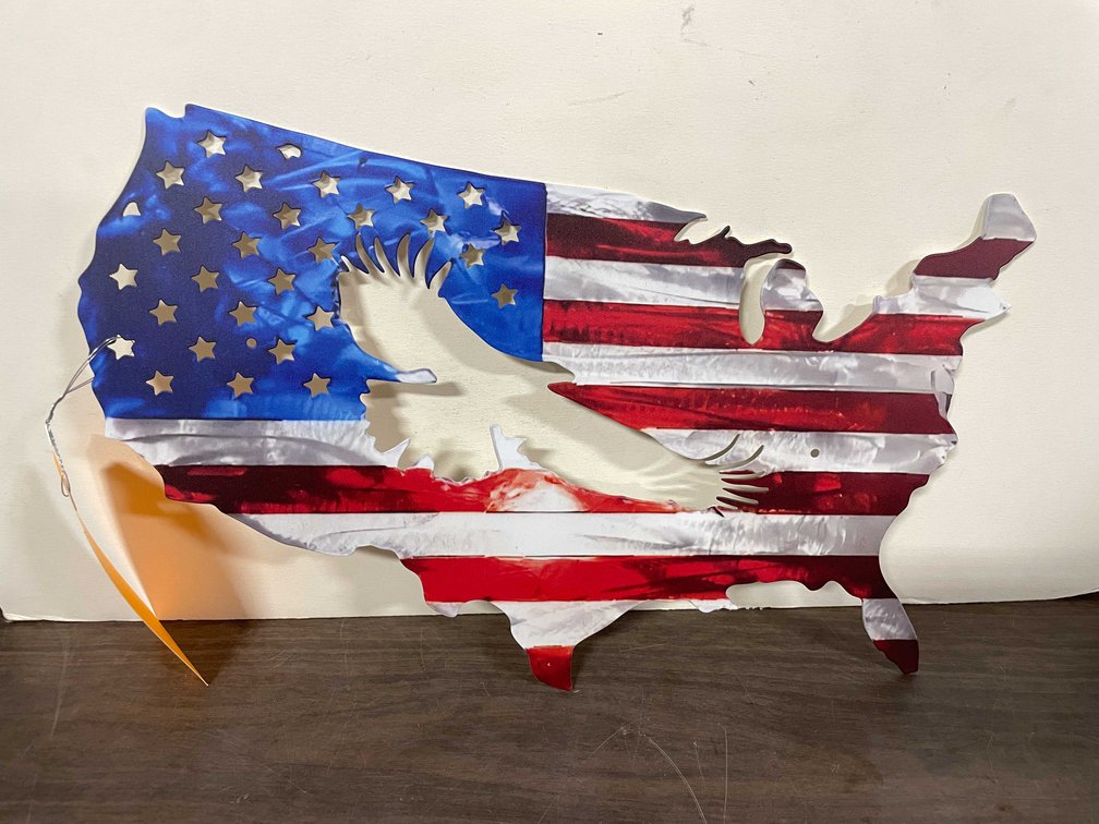 Laser Cut Metal Patriotic United States of America Cutout (T5)