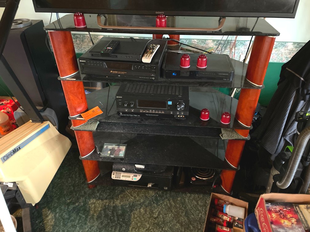 2 Shelf Glass Top Tables