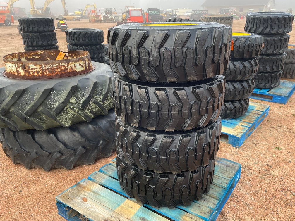 Set of (4) New 12-16.5 Skidsteer Tires on Rims