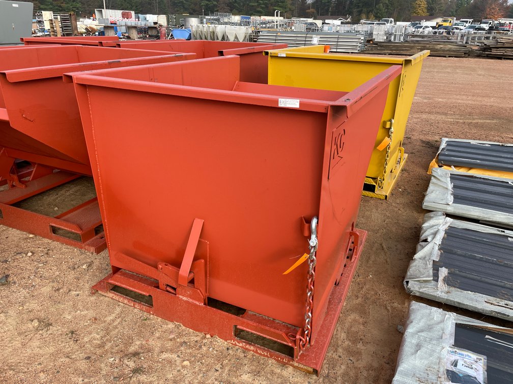 New KC 2.0 Cubic Yard Self Dumping Hopper with Fork Pockets