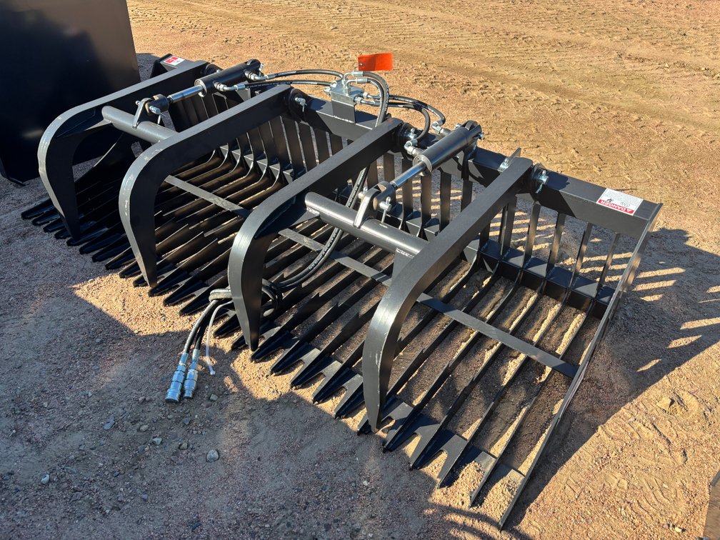 2026 JCT 84" Skid Steer Rock Grapple Bucket Attachment