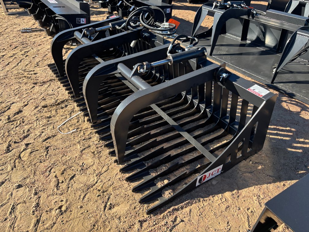 2026 JCT 84" Skid Steer Rock Grapple Bucket Attachment