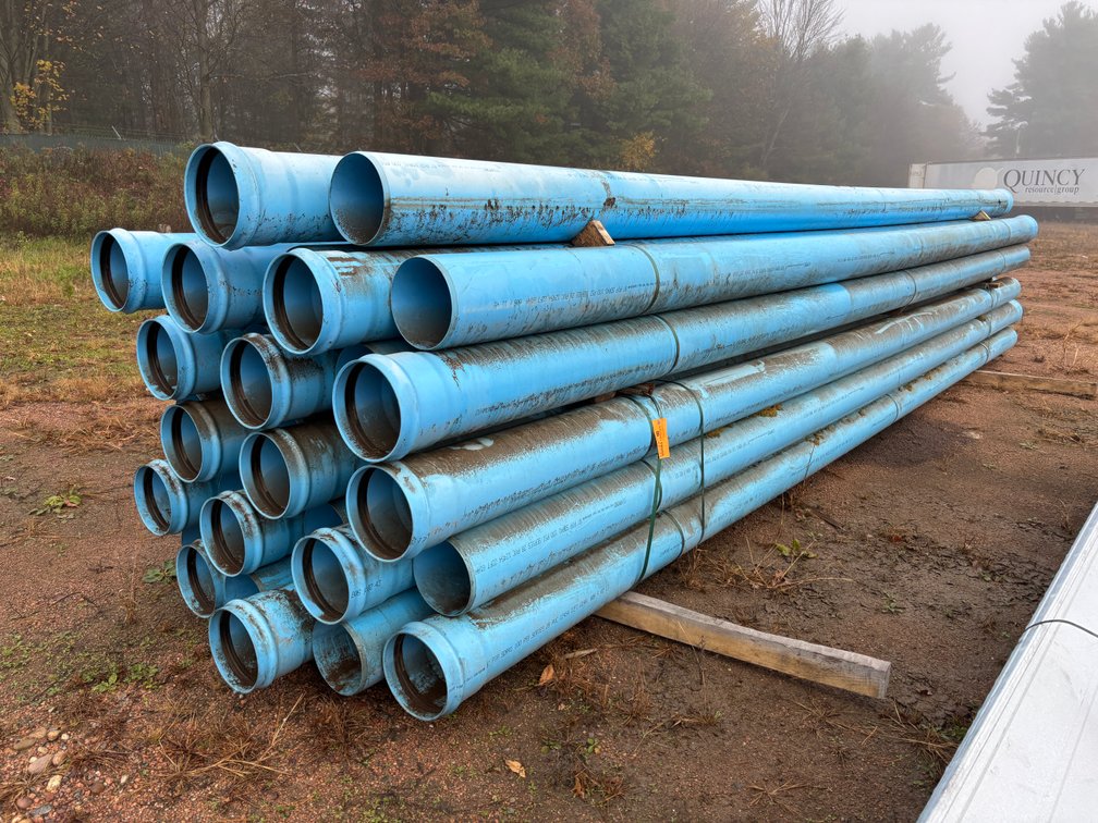 (34) Diamond 8" P.I.P. PVC Pipes