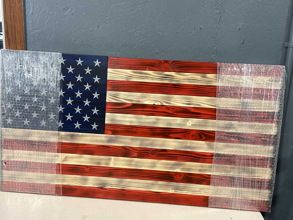 Wood USA Flag (T4)