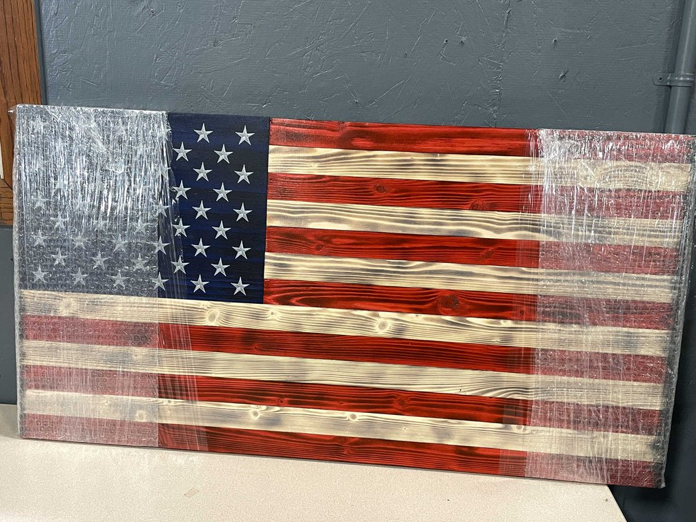 Wood USA Flag (T4)