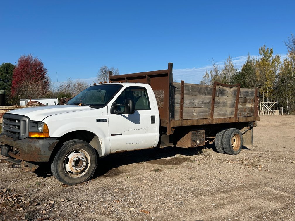 2000 Ford F-550 Super Duty Stake Bed Dump Truck (Has WI Title)
