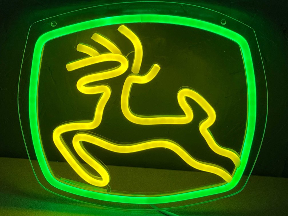 John Deere Logo LED Neon Style Light (T2)