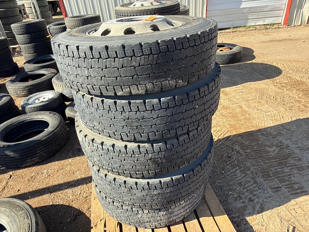 (5) Commercial Truck Tires with Aluminum Rims