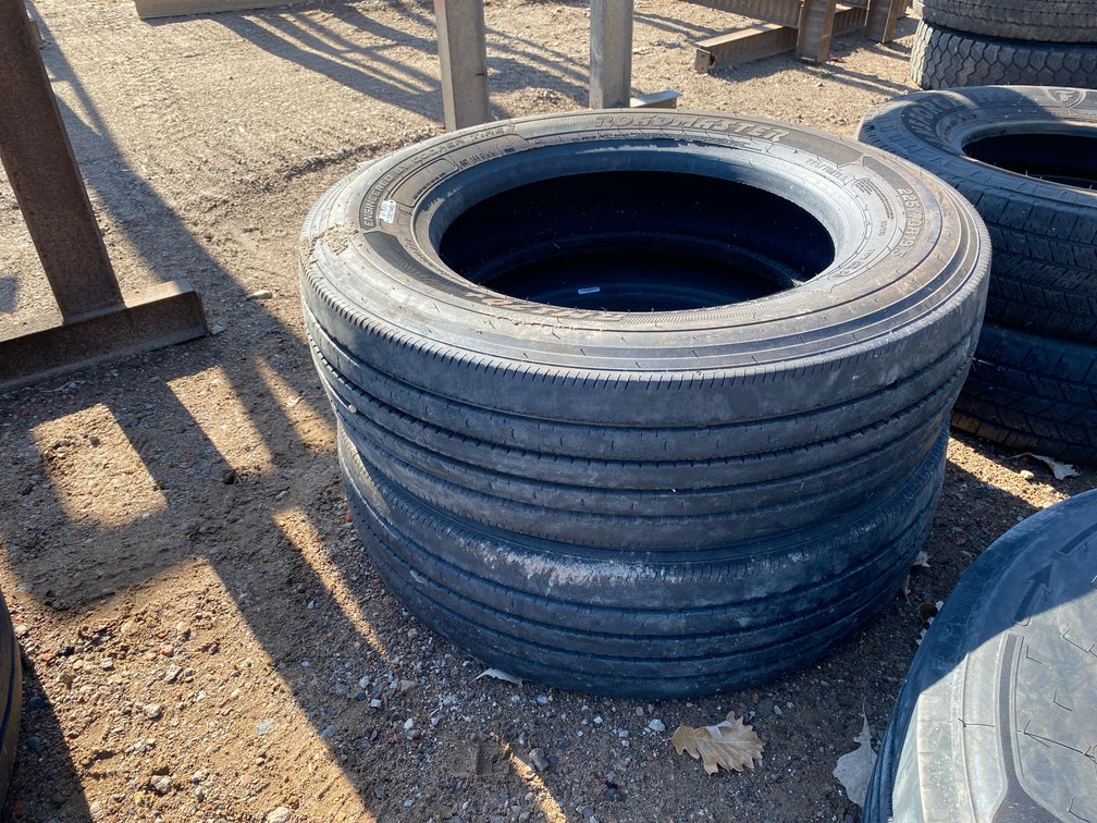 (2) Roadmaster RM170+ 225/70R19.5 Commercial Truck Tires