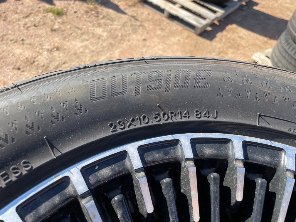 (4) Radial Street Tires for Golf Cart on Rims