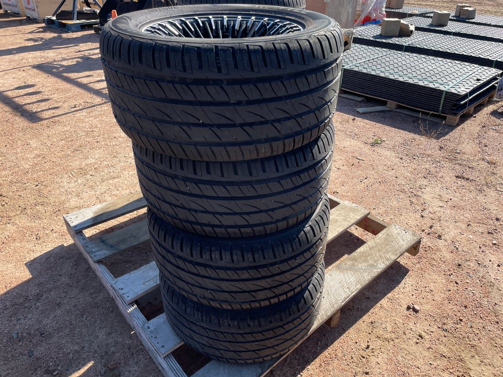 (4) Radial Street Tires for Golf Cart on Rims
