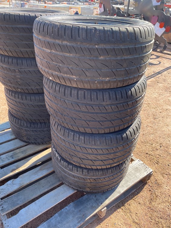 (4) Radial Street Tires for Golf Cart on Rims