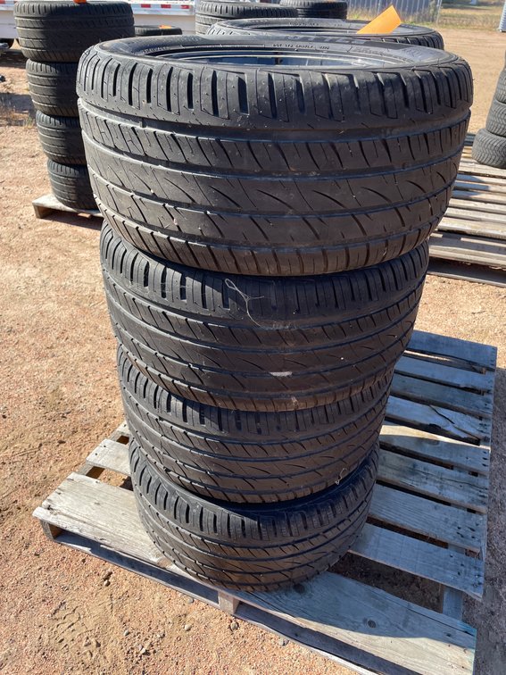 (4) Radial Street Tires for Golf Cart on Rims