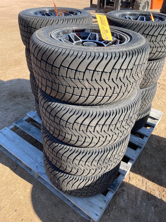 (4) Radial Street Tires for Golf Cart on Rims