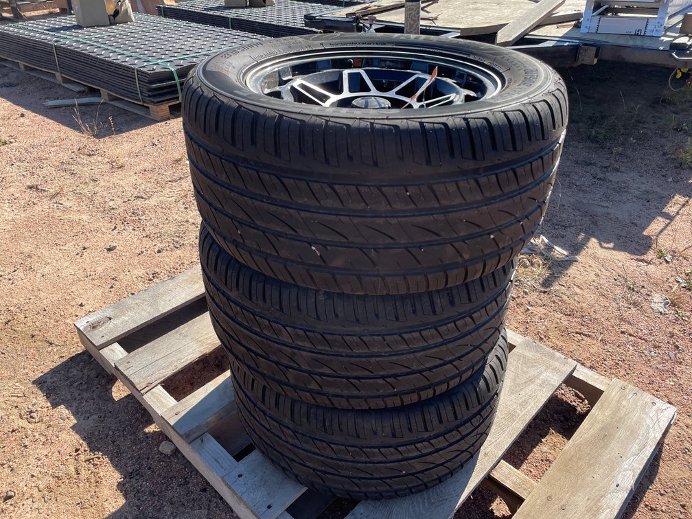 (3) Radial Street Tires for Golf Cart on Rims