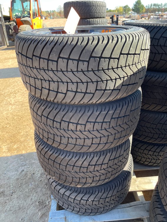 (4) Radial Street Tires for Golf Cart on Rims
