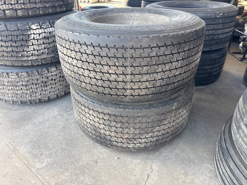 (2) Commercial Truck Tires with Rims