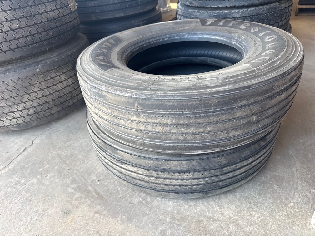 (2) Firestone FS591 11R22.5 Commercial Truck Tires