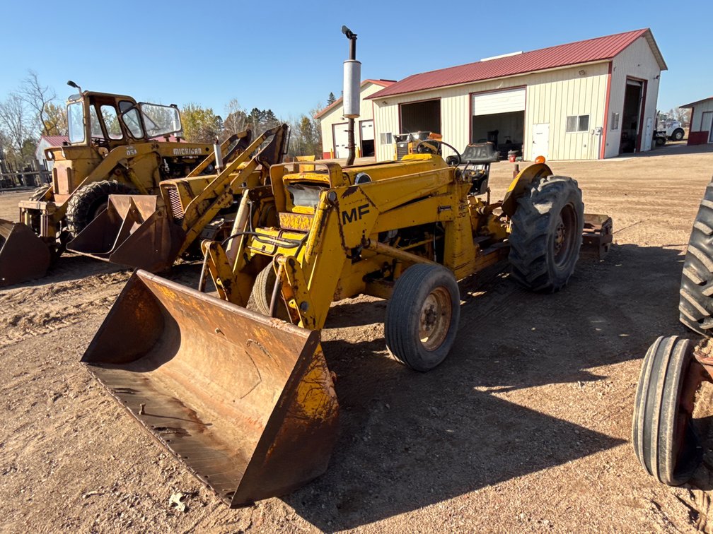 Massey Ferguson MF 30 Industrial Tractor with Front Loader and Rear Box Scraper
