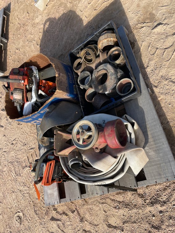 Pallet of Discharge Hose and Fittings