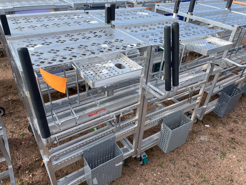 (2) Metal Carts on Wheels