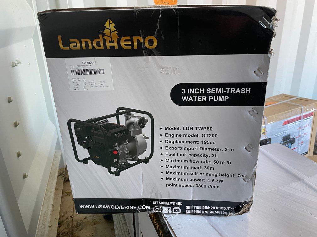 2026 LandHero 3" Semi-Trash Water Pump