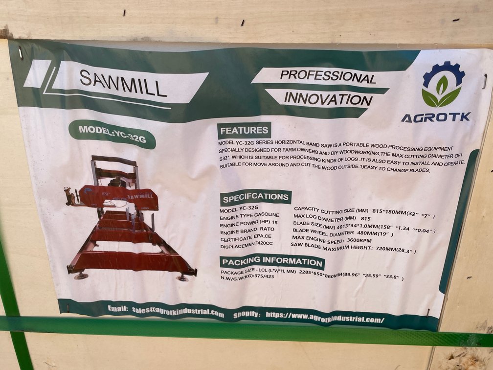 AGT YC-32G Portable Sawmill