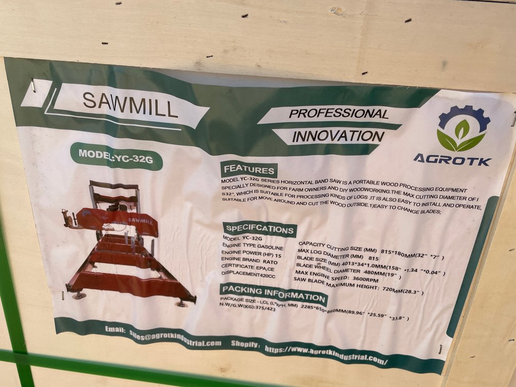 AGT YC-32G Portable Sawmill