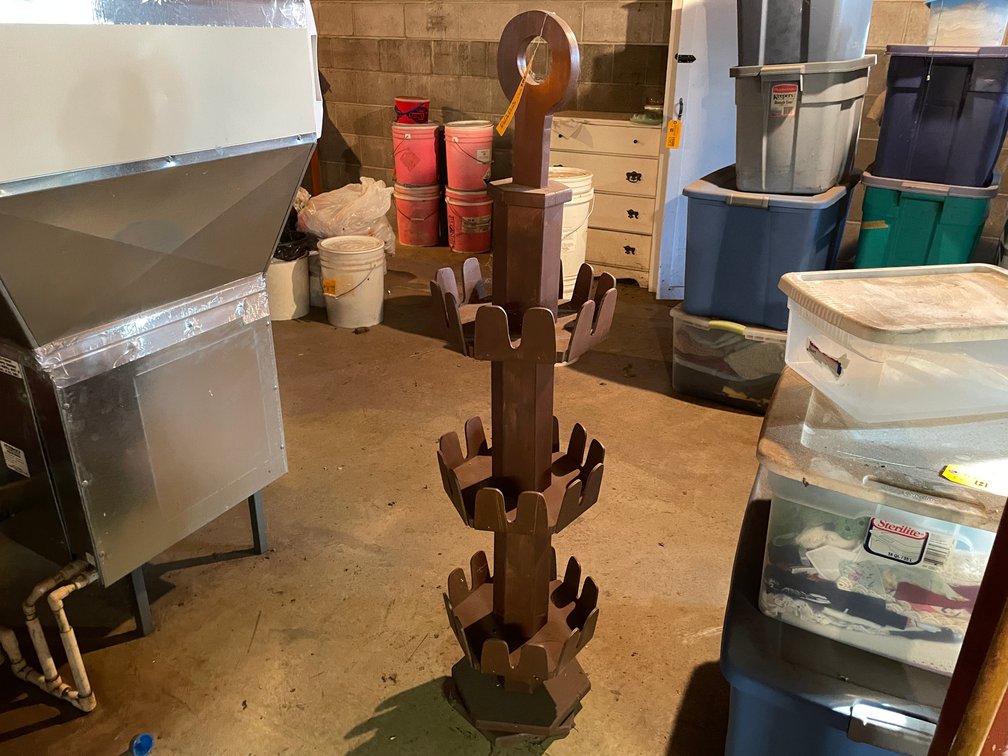 Wooden Hat and Glove Stand