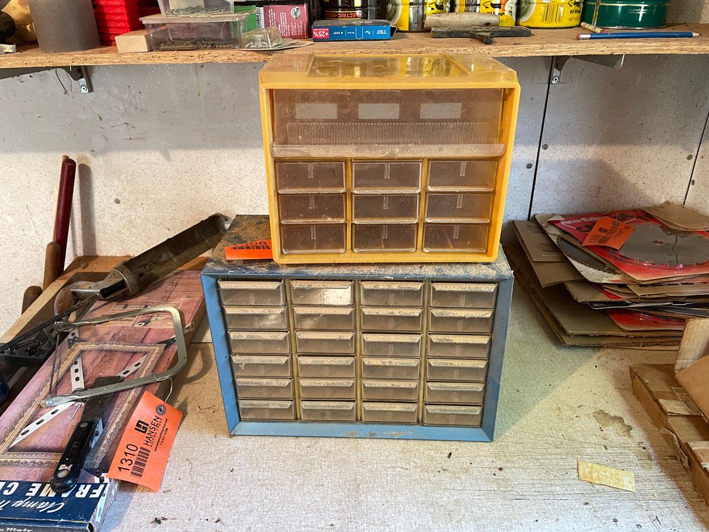 (2) Plastic Hardware Organizers