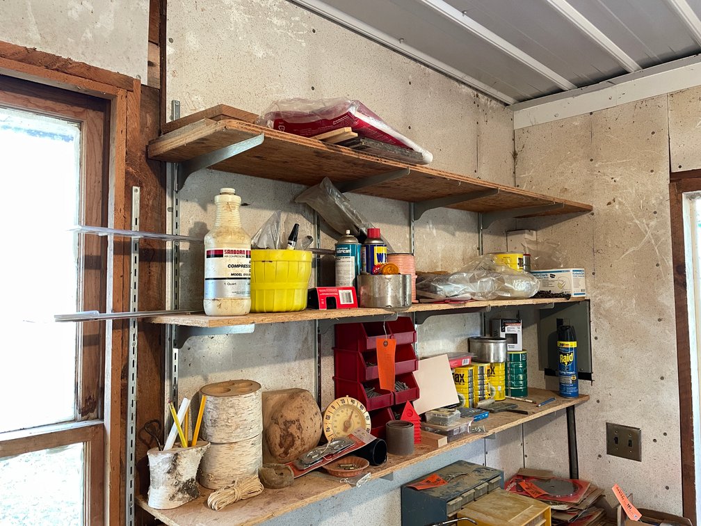 (2) Shelves of Assorted Shop Contents