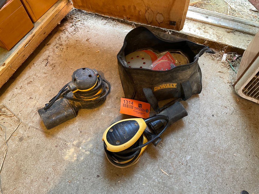 (2) DeWalt Corded Orbital Sanders