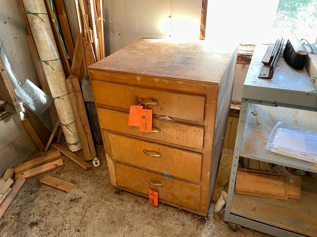 Wooden Rolling Storage Cabinet