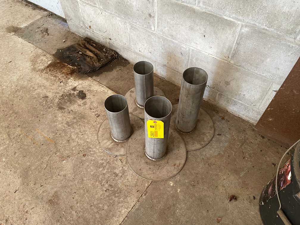 (4) Stainless Steel Tubes with Bases