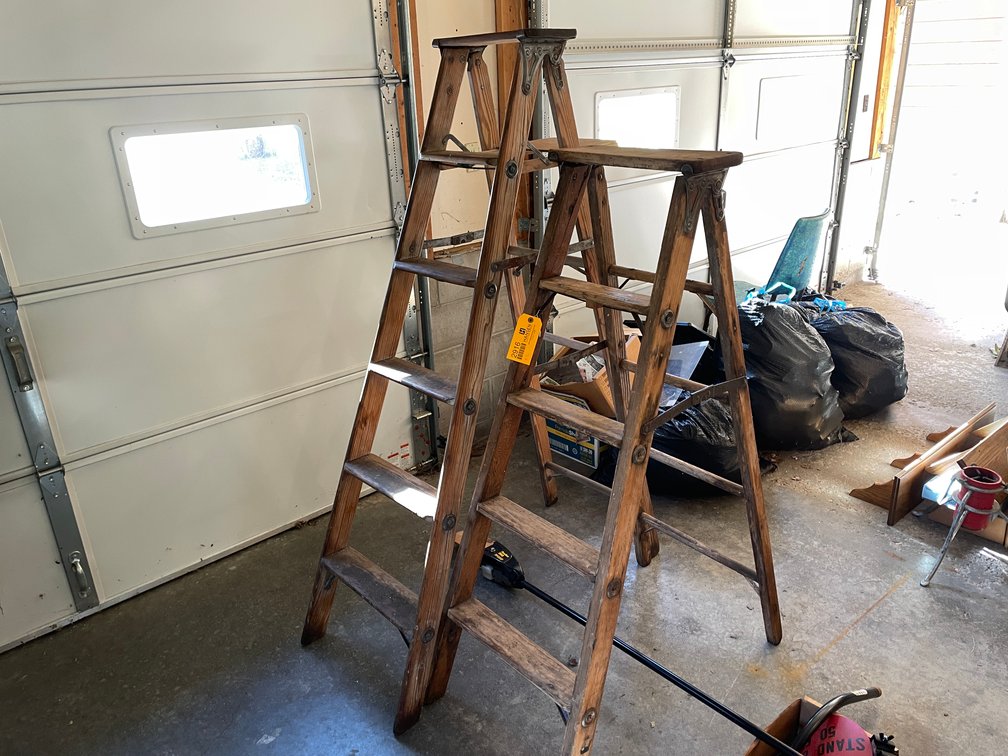 (2) Wooden Step Ladders