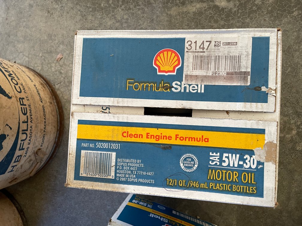 (2) Boxes of Shell SAE 5W-30 Motor Oil