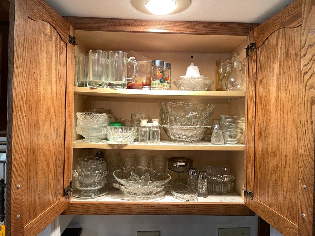 All Kitchenware Items in Top Cabinets