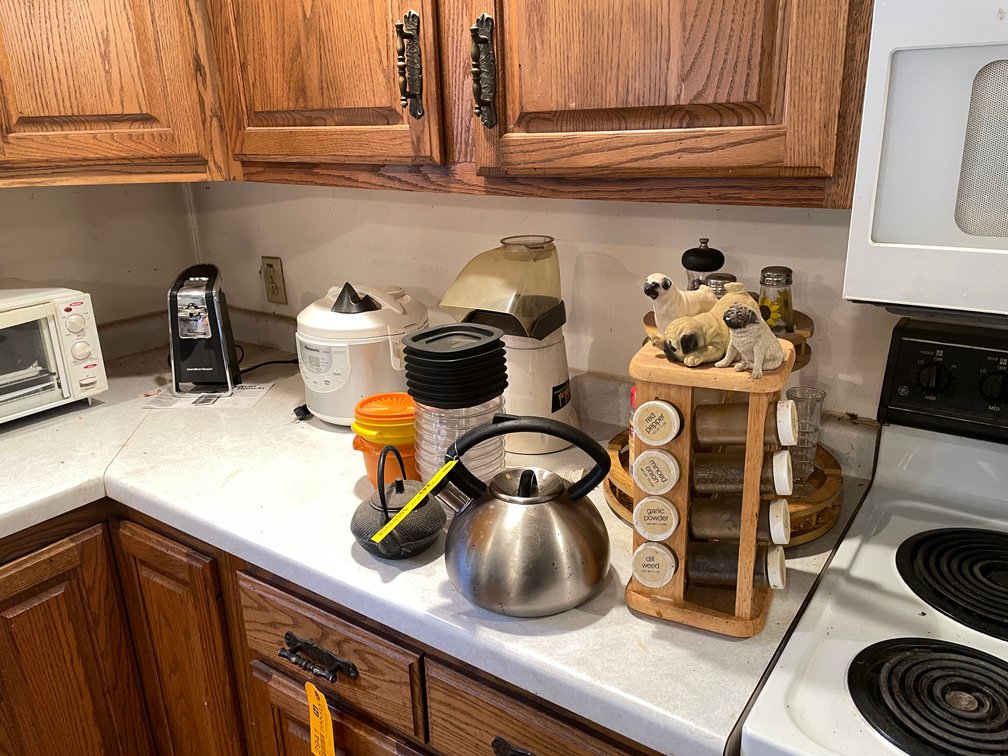 Assortment of Kitchen Appliances and Cooking Utensils