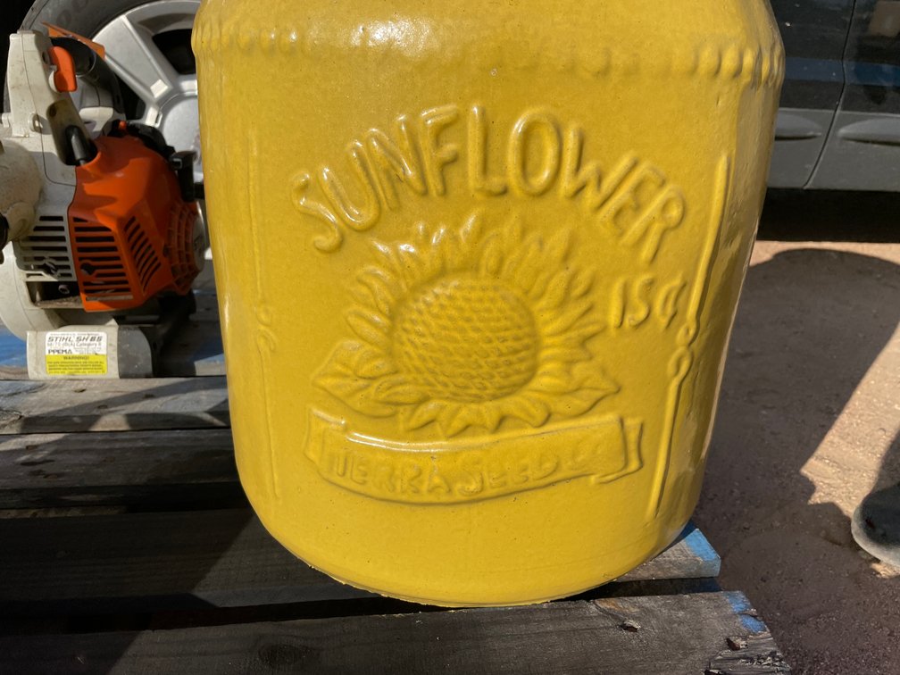 Yellow Sunflower Ceramic Pot