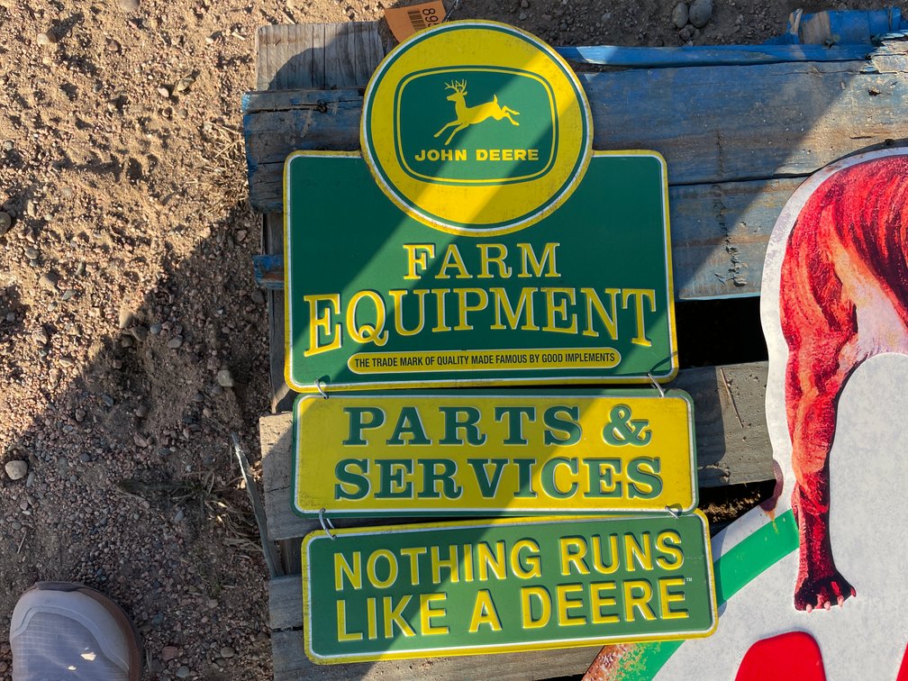 John Deere Metal Sign