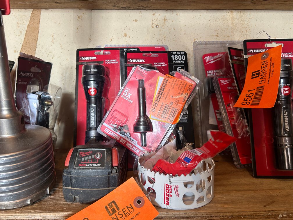 Milwaukee Easy Armored Cable Cutting Tool, Reaming Bit Holder Set, and Hole Dozer Bits (Fountain City, WI)