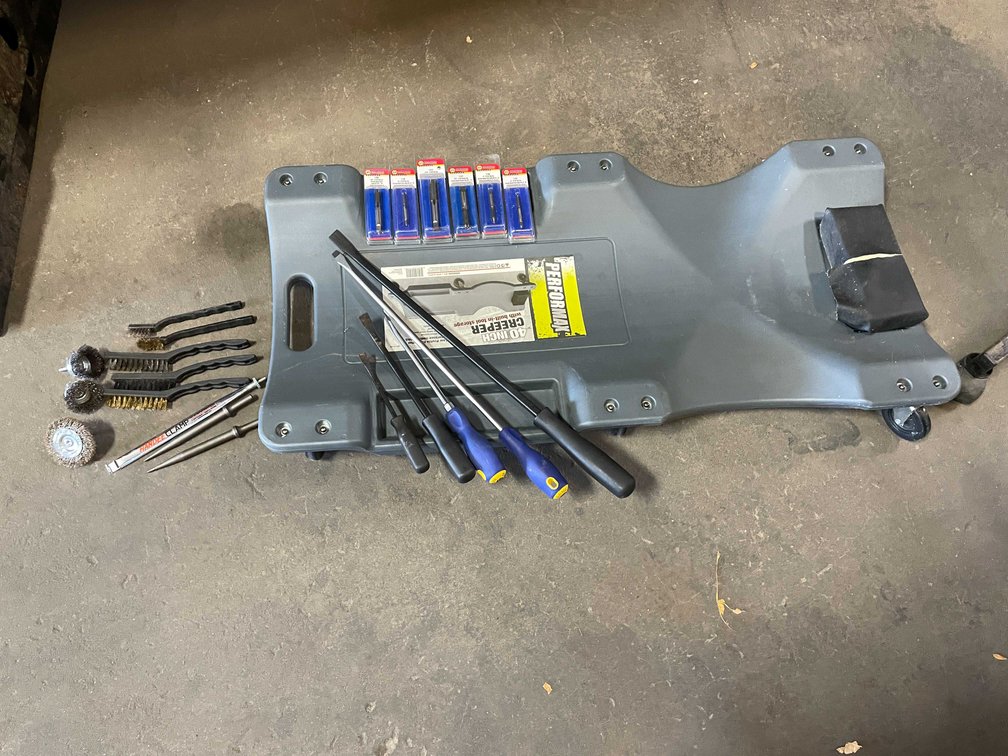 Creeper, Screwdrivers, Punches and Wire Brushes (PR17)
