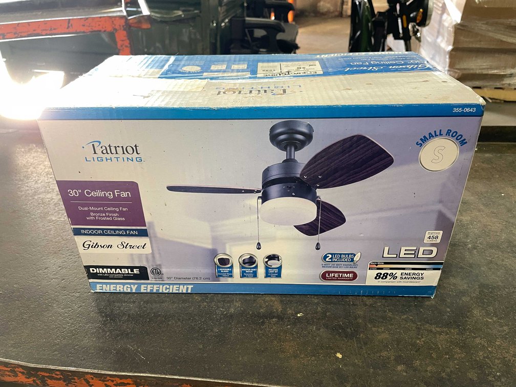 Patriot Lighting 30" Ceiling Fan (T2)