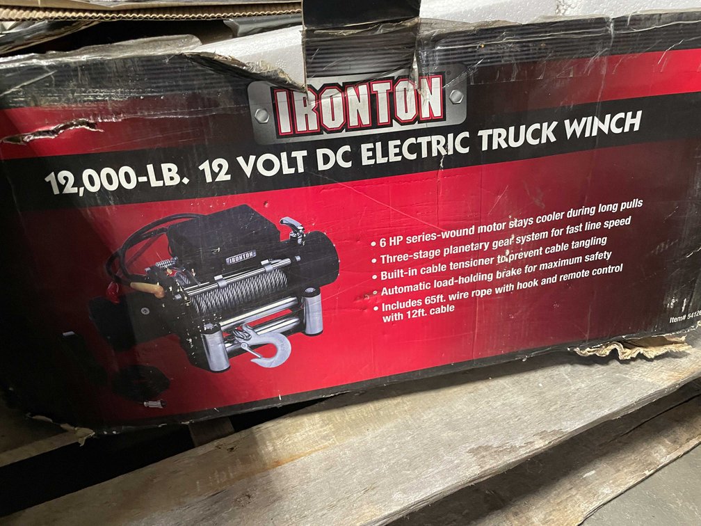 Ironton 12V 12,000 lb. Winch (F)