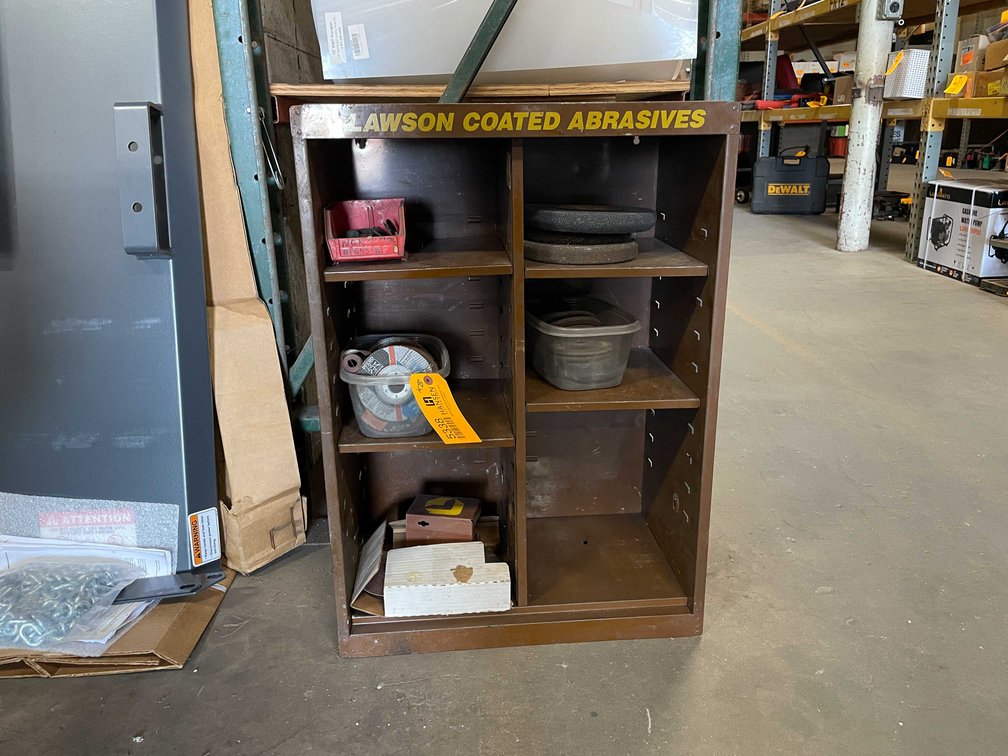 Lawson Metal Shelf and Abrasive Discs (F Wall)