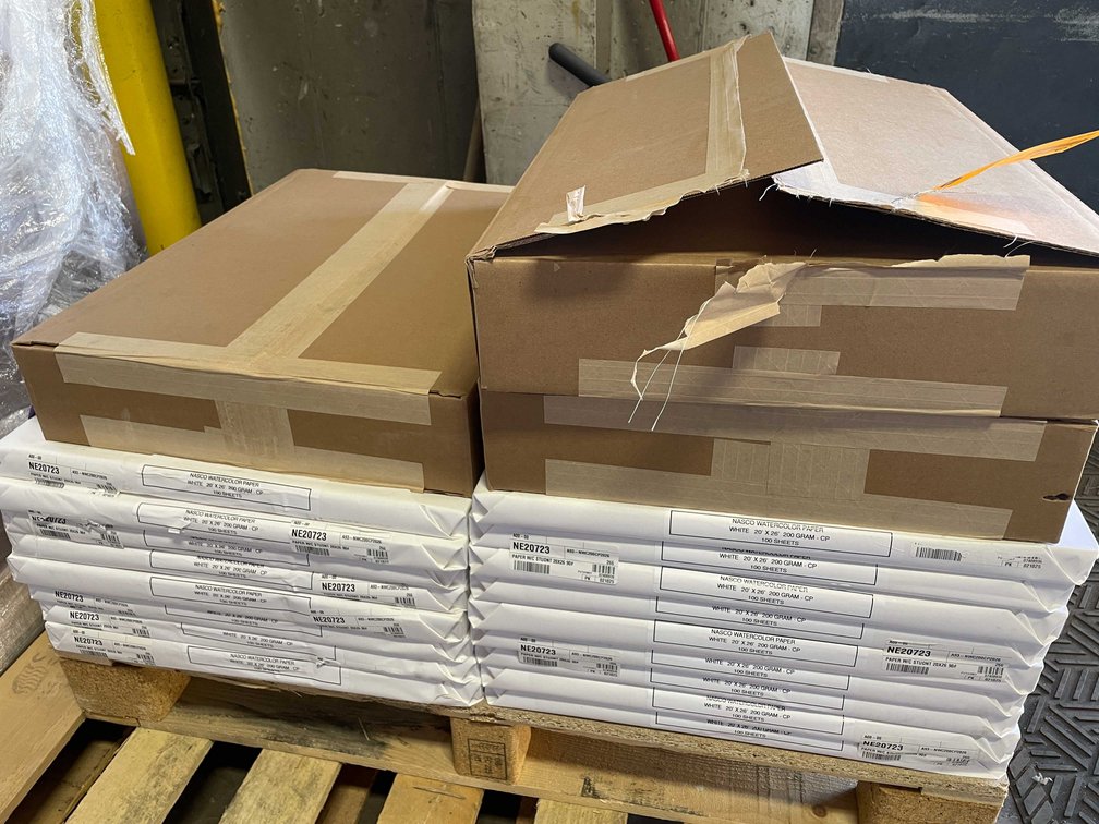 Pallet of Watercolor and Newsprint Paper (B)