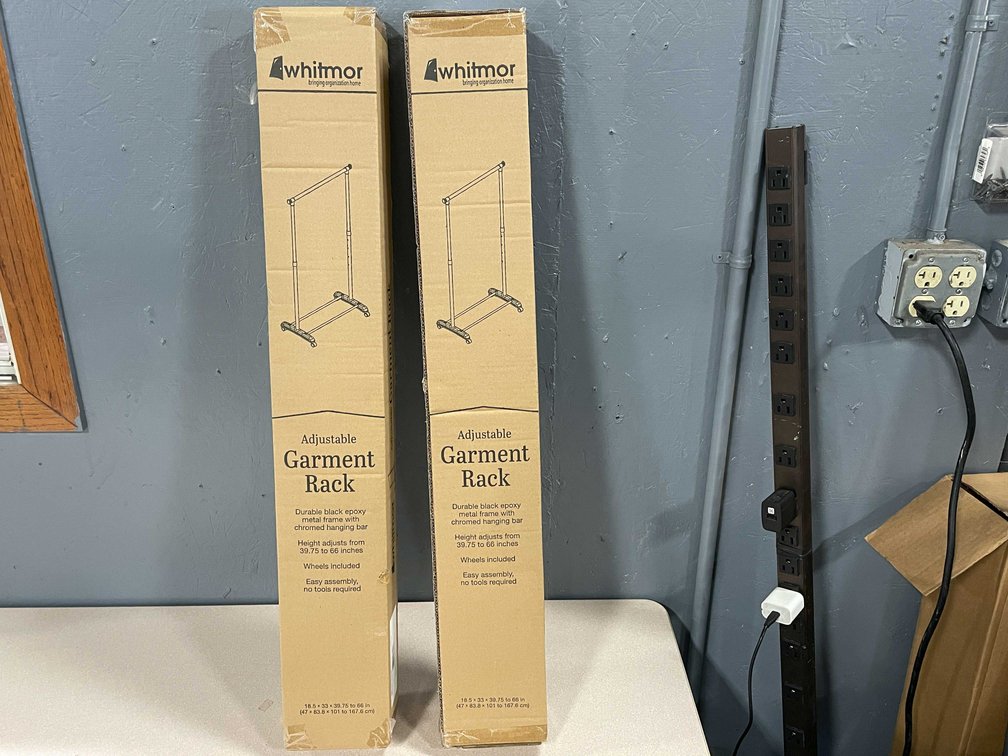 (2) Adjustable Garment Racks (T2)