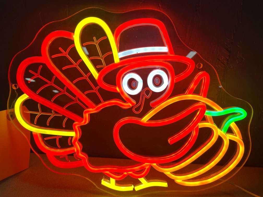 Thanksgiving Turkey LED Neon Style Sign (T6)